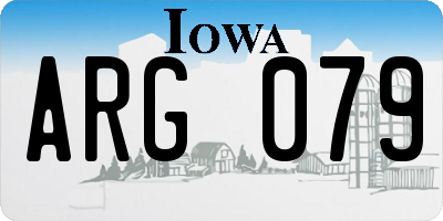 IA license plate ARG079