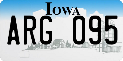 IA license plate ARG095
