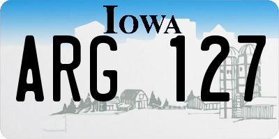 IA license plate ARG127