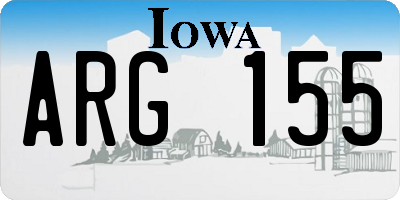 IA license plate ARG155