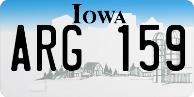IA license plate ARG159