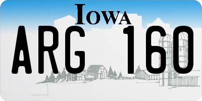 IA license plate ARG160