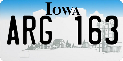 IA license plate ARG163