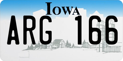 IA license plate ARG166