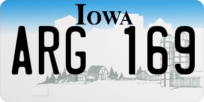 IA license plate ARG169