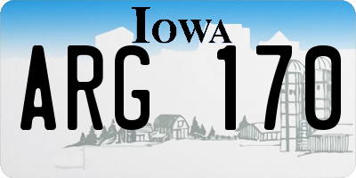 IA license plate ARG170