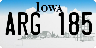 IA license plate ARG185