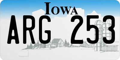 IA license plate ARG253