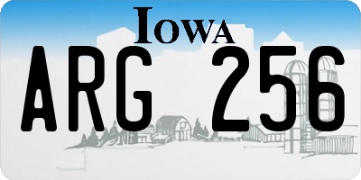 IA license plate ARG256