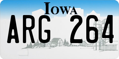 IA license plate ARG264