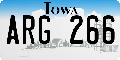 IA license plate ARG266