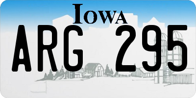 IA license plate ARG295