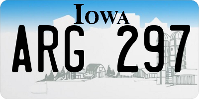 IA license plate ARG297