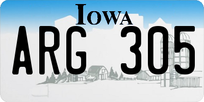 IA license plate ARG305
