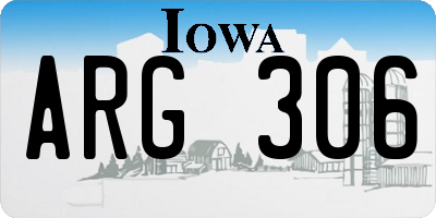 IA license plate ARG306