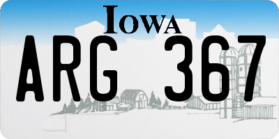 IA license plate ARG367