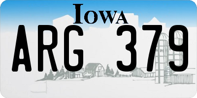 IA license plate ARG379