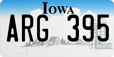 IA license plate ARG395