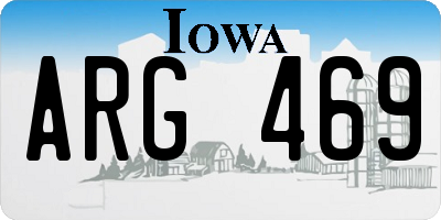 IA license plate ARG469