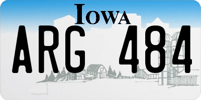 IA license plate ARG484