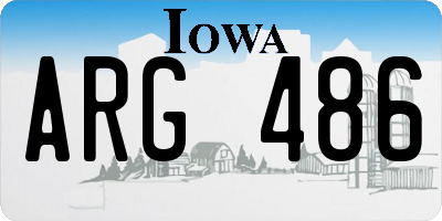 IA license plate ARG486