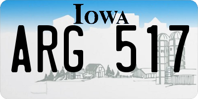 IA license plate ARG517