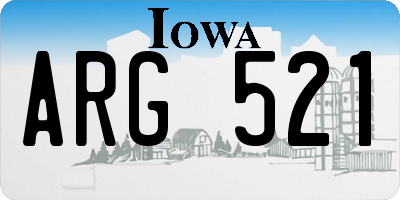 IA license plate ARG521