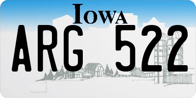 IA license plate ARG522