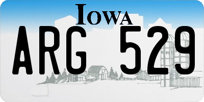 IA license plate ARG529
