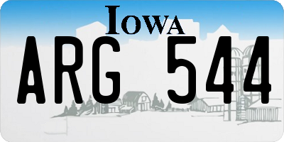 IA license plate ARG544