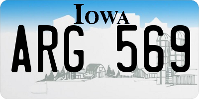 IA license plate ARG569