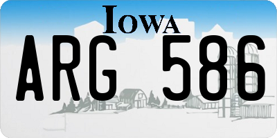 IA license plate ARG586