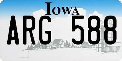 IA license plate ARG588