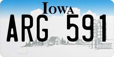 IA license plate ARG591