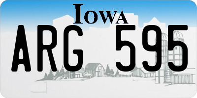 IA license plate ARG595