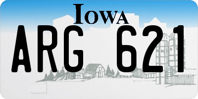 IA license plate ARG621