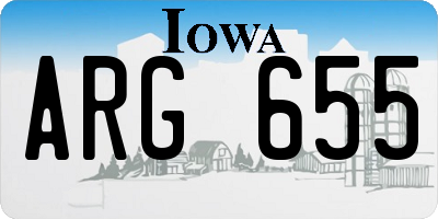 IA license plate ARG655