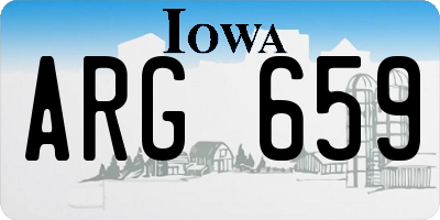 IA license plate ARG659