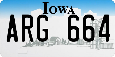 IA license plate ARG664