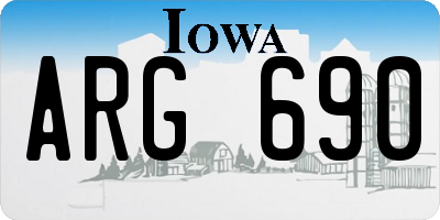 IA license plate ARG690