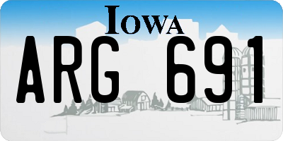 IA license plate ARG691