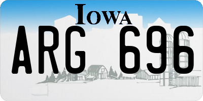 IA license plate ARG696