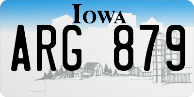 IA license plate ARG879