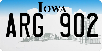 IA license plate ARG902