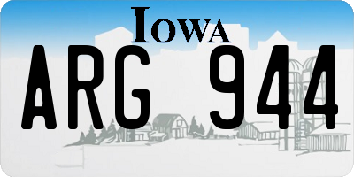 IA license plate ARG944