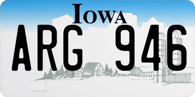 IA license plate ARG946