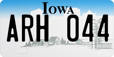 IA license plate ARH044