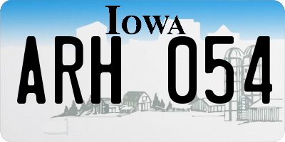 IA license plate ARH054