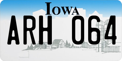 IA license plate ARH064