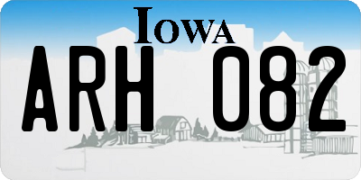 IA license plate ARH082